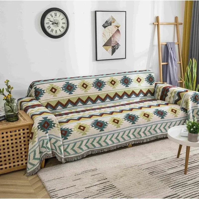 Multicolor Boho Throw Blanket