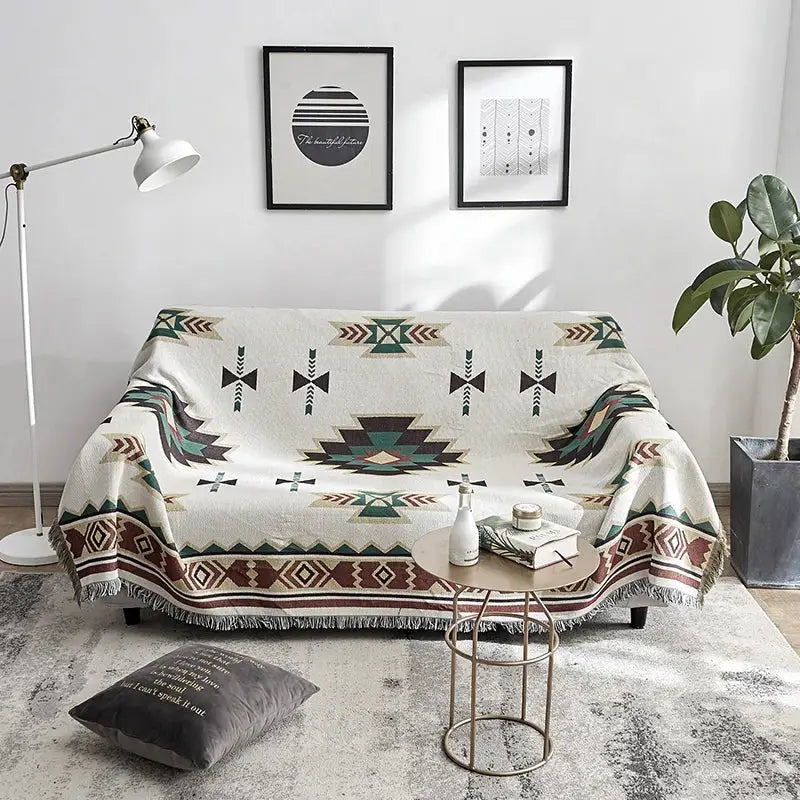 Multicolor Boho Throw Blanket