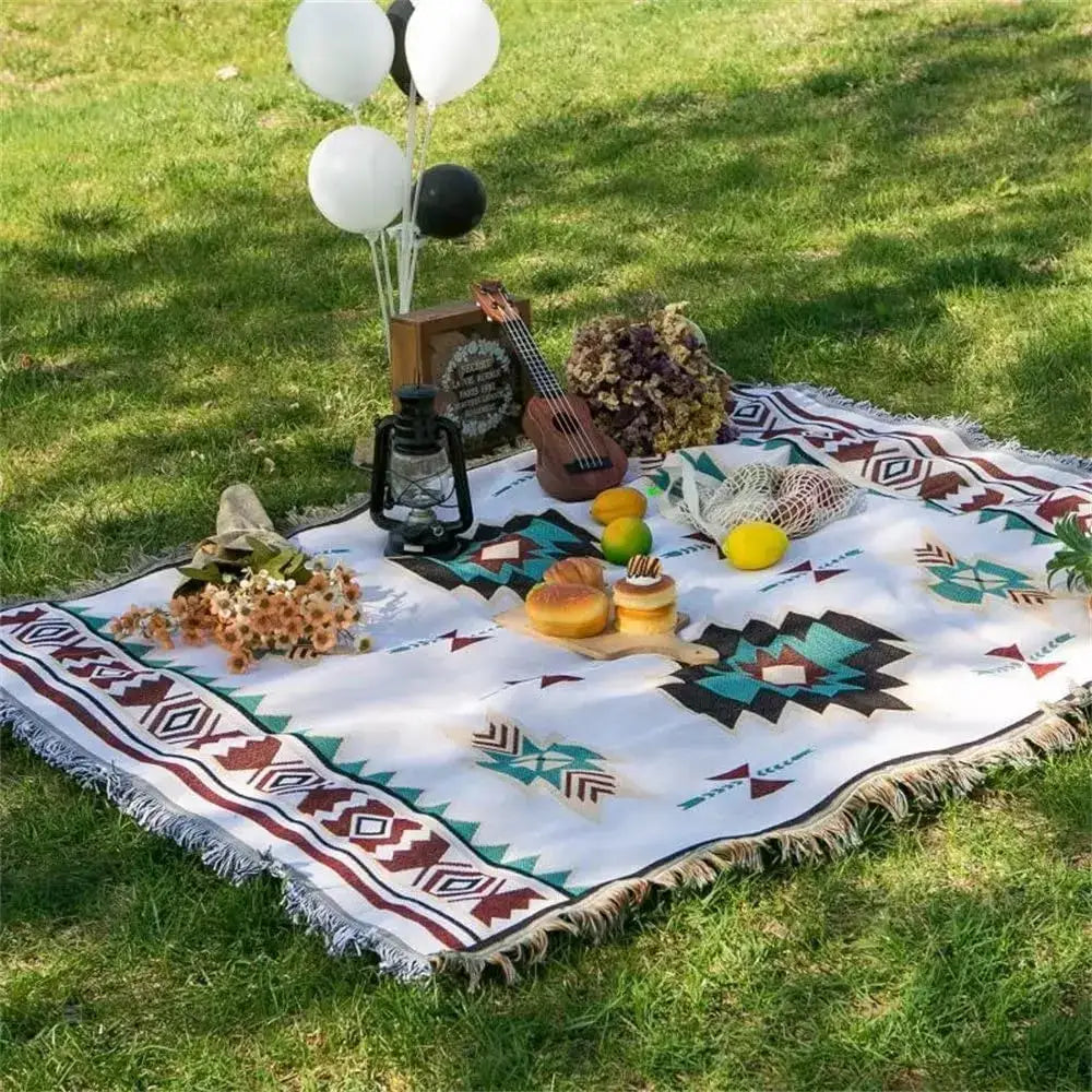 Multicolor Boho Throw Blanket
