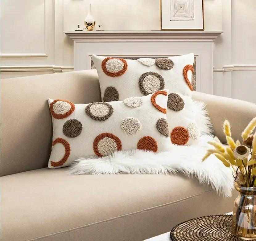 Mustard Cream Cushion Cover