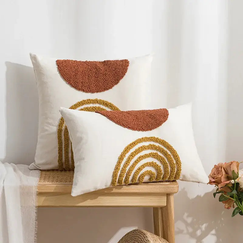 Mustard Cream Cushion Cover