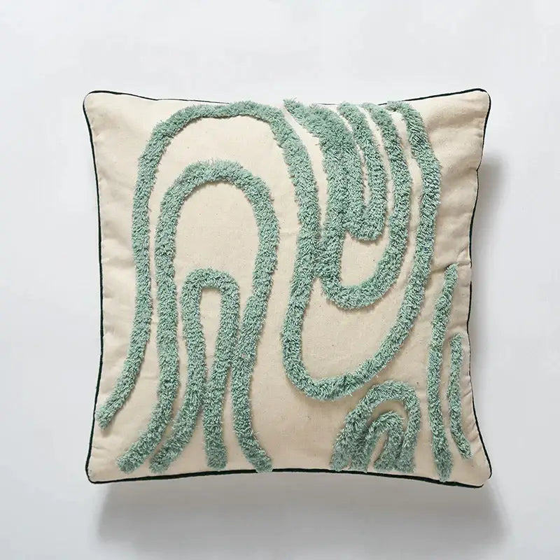 Green Boho Cushion Cover