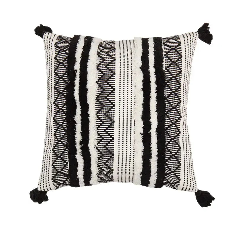 Navy Mustard Jacquard Pillow