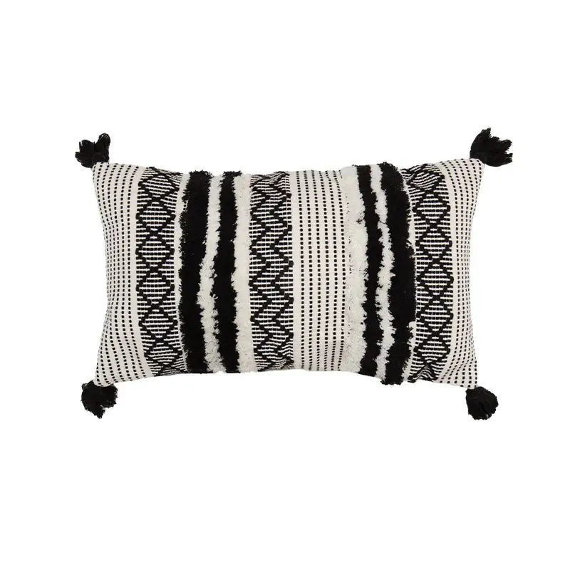 Navy Mustard Jacquard Pillow