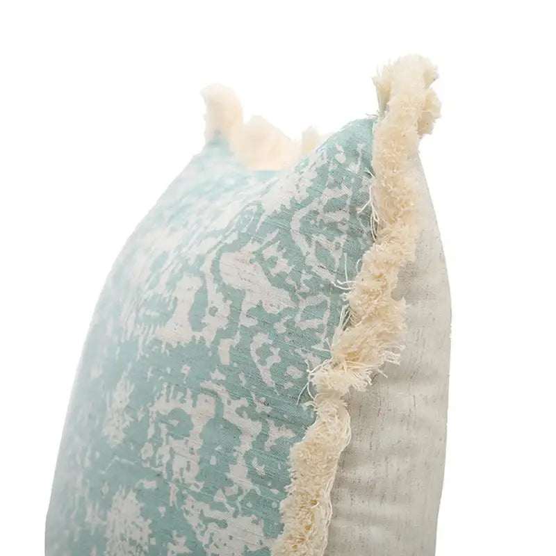 Light Blue Patterned Pillow