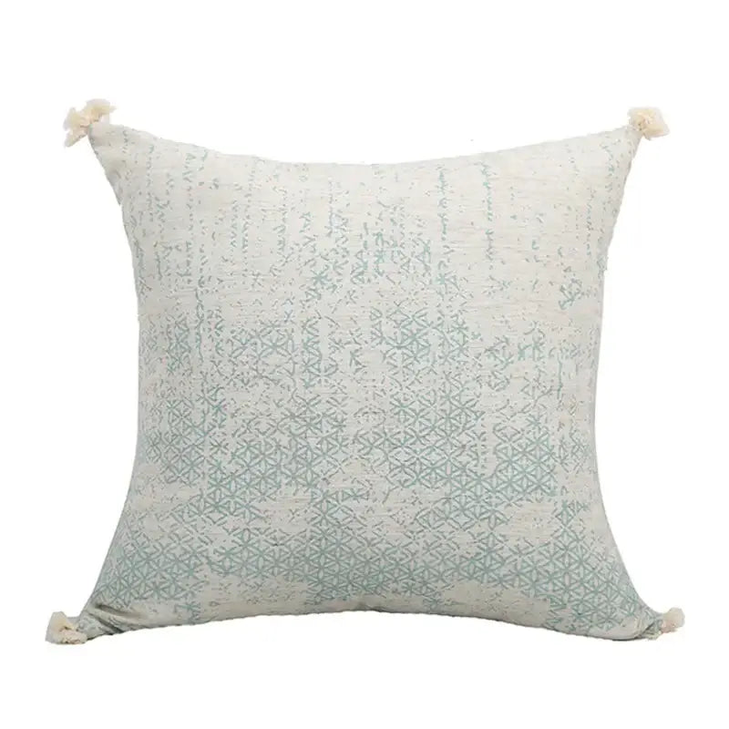 Light Blue Patterned Pillow