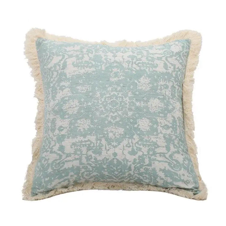 Light Blue Patterned Pillow