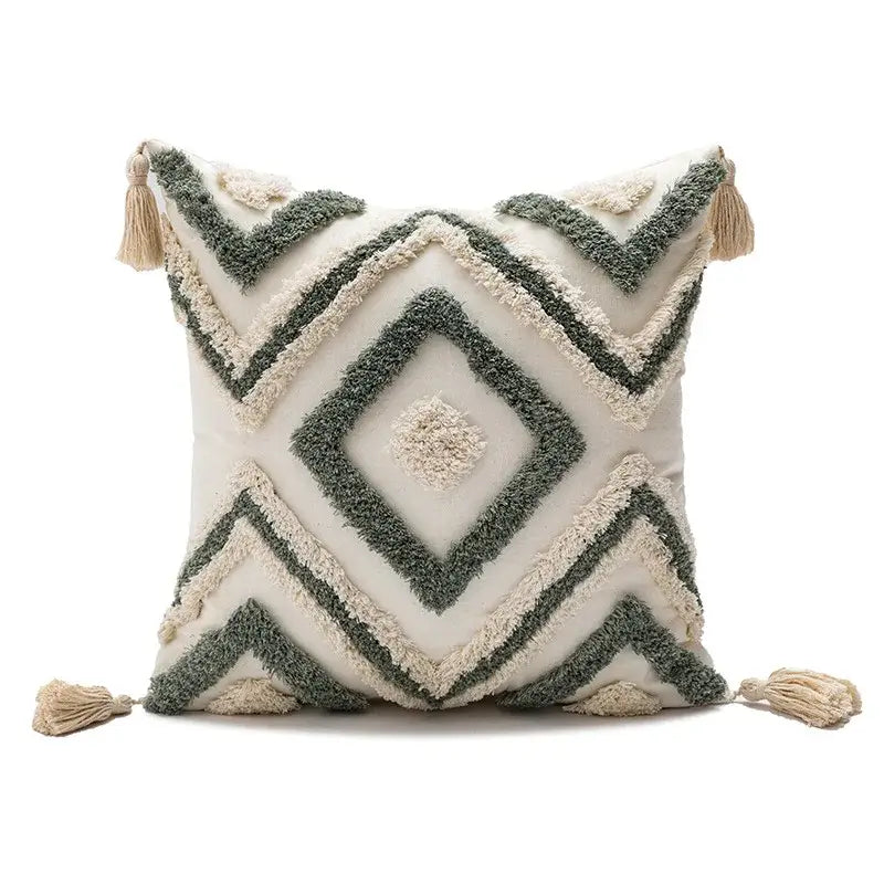 Tufted Geometric Pillow Cover