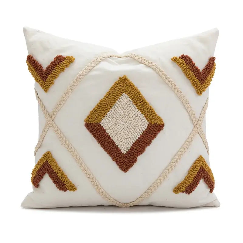 Tufted Geometric Pillow Cover