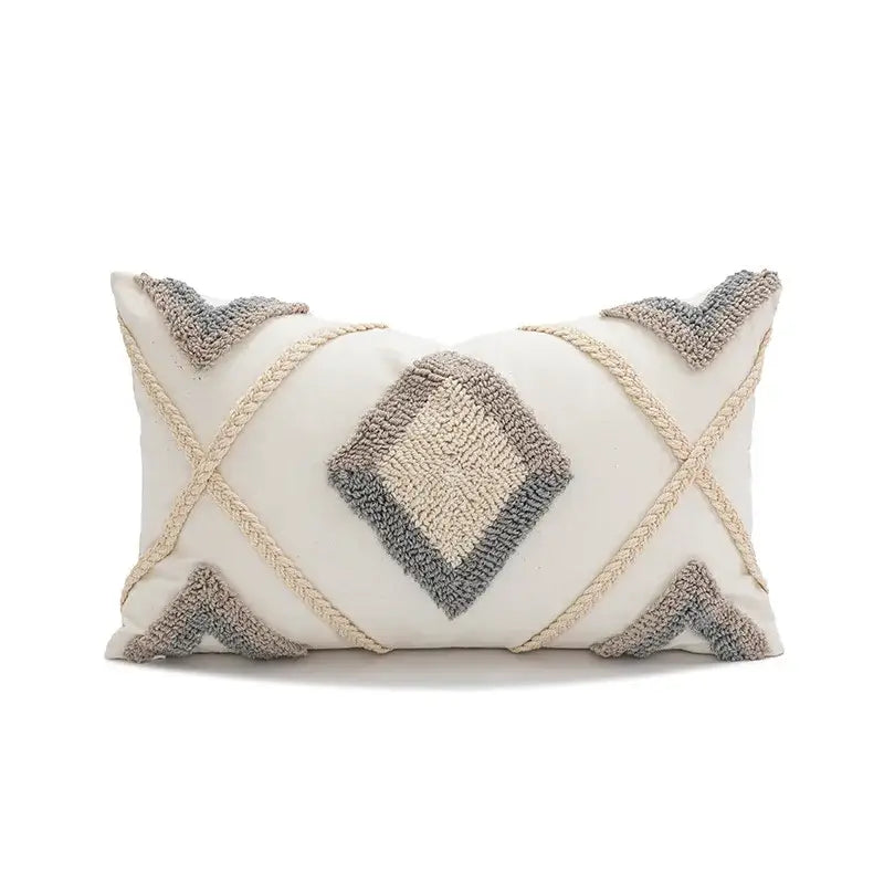 Tufted Geometric Pillow Cover
