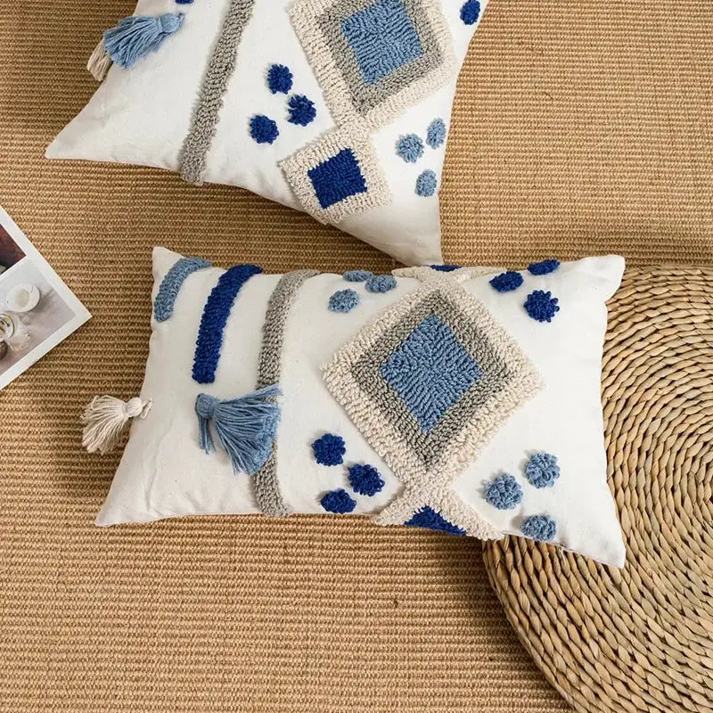 Tufted Geometric Pillow Cover