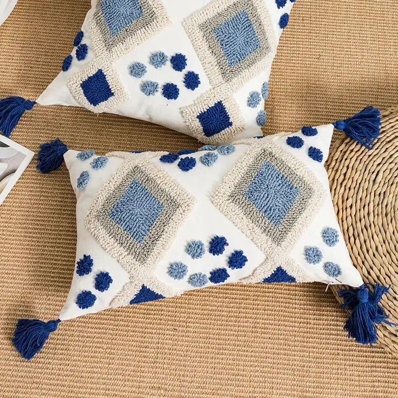 Tufted Geometric Pillow Cover