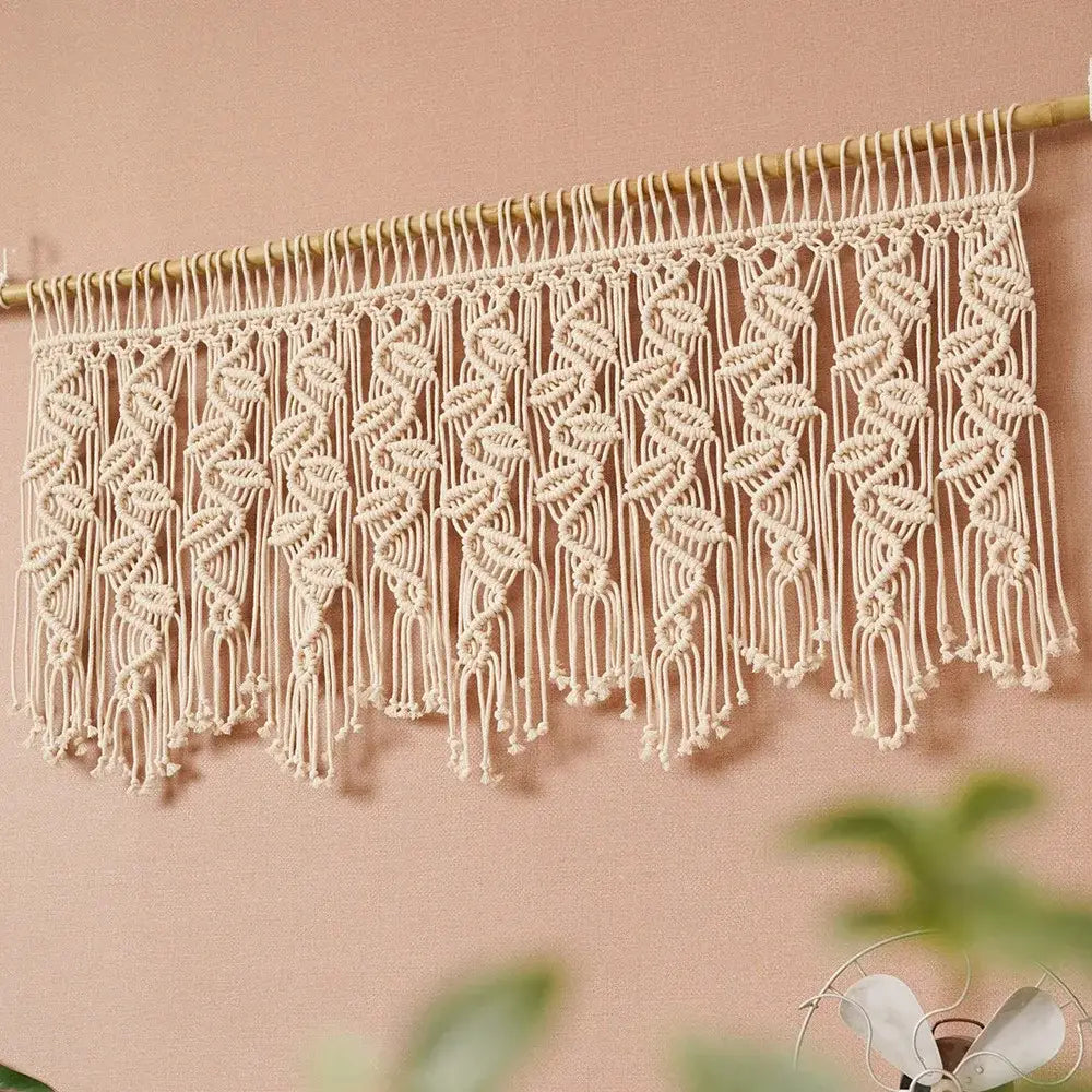 Leaf Pattern Macrame Curtain