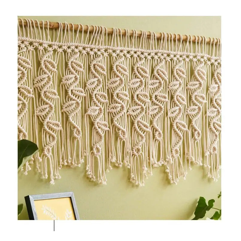 Leaf Pattern Macrame Curtain