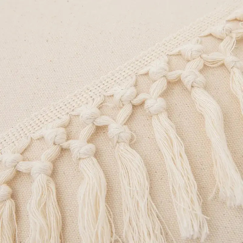 Cream Macrame Cushion Cover
