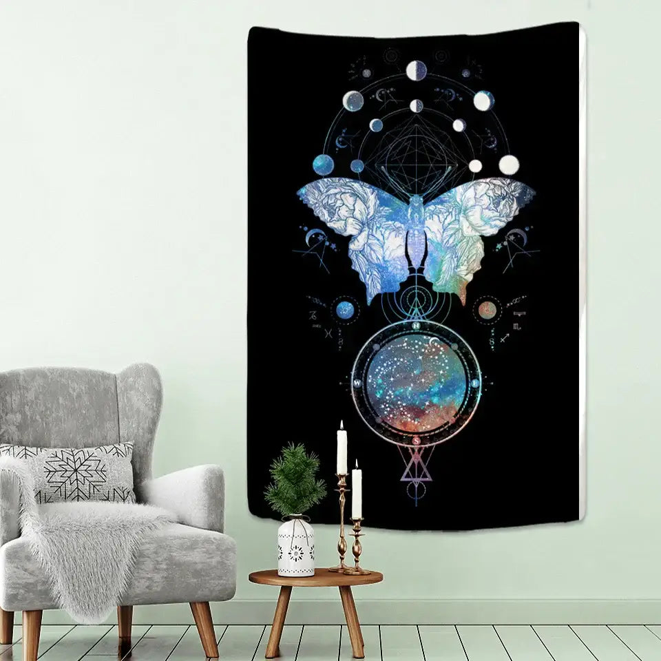 Cosmic Dreamcatcher Wall Tapestry