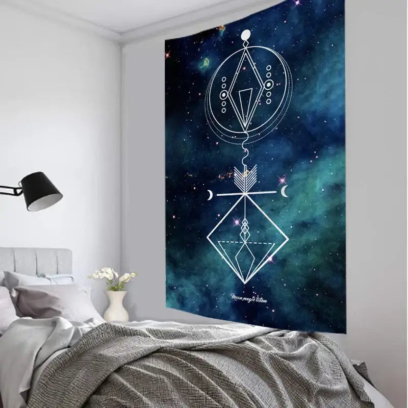 Cosmic Dreamcatcher Wall Tapestry