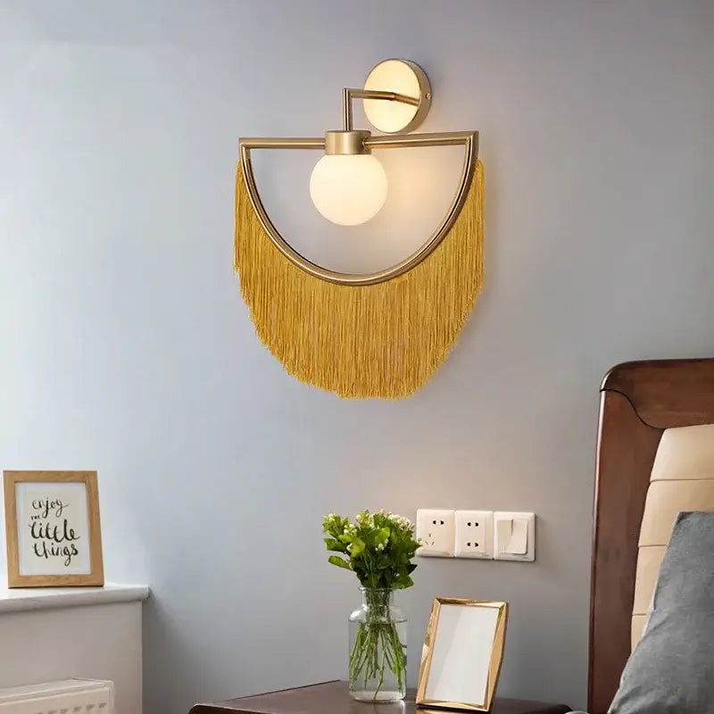 Glass Ball Boho Pendant Light