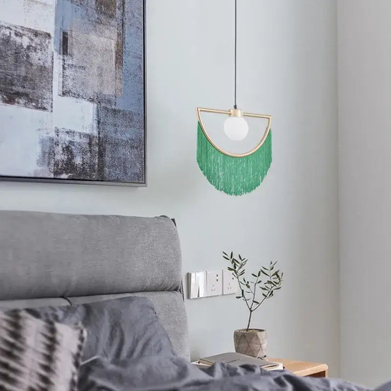 Glass Ball Boho Pendant Light