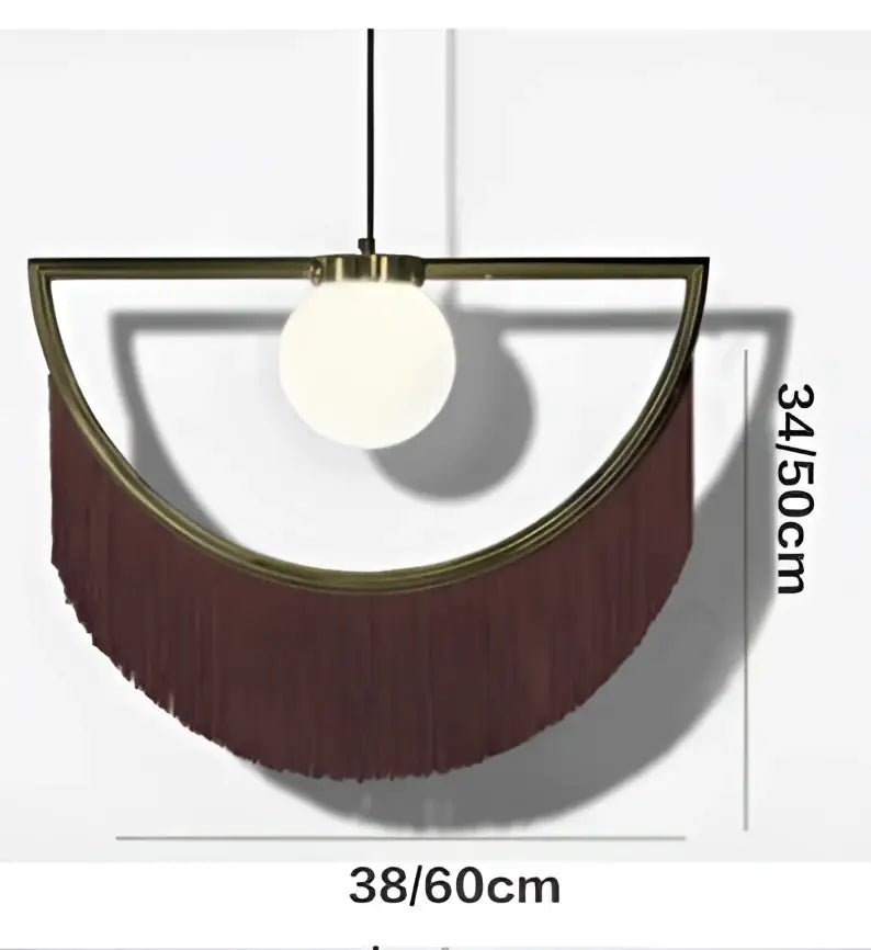 Glass Ball Boho Pendant Light