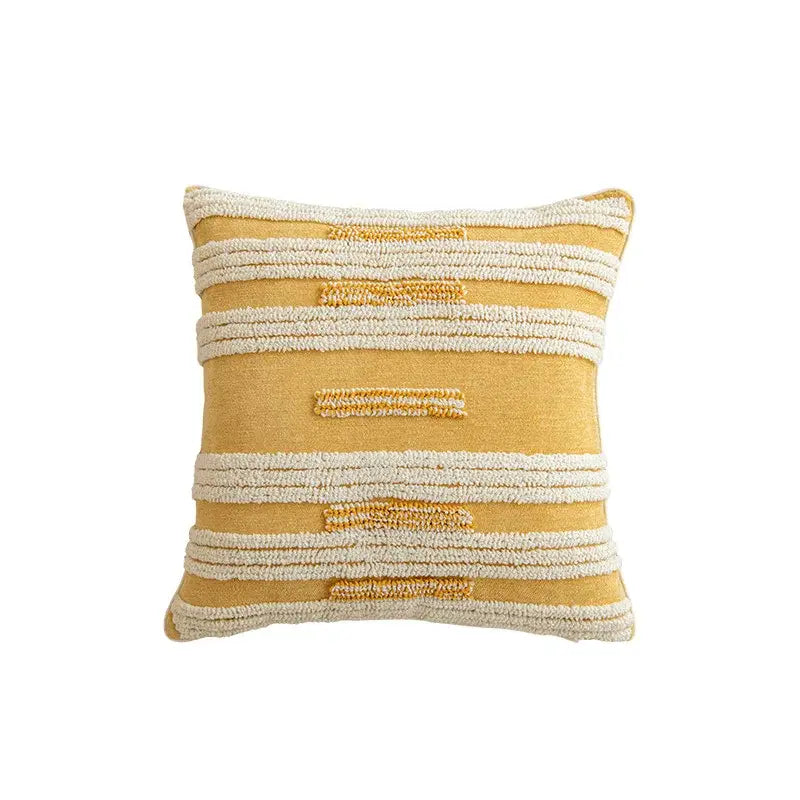 Mustard Tufted Cushion Cover