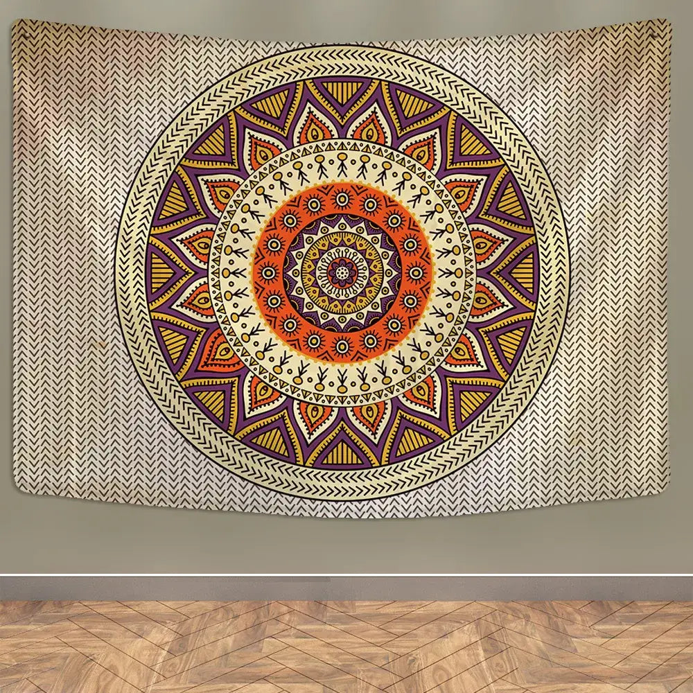 Colorful Mandala Wall Tapestry Large Size Options