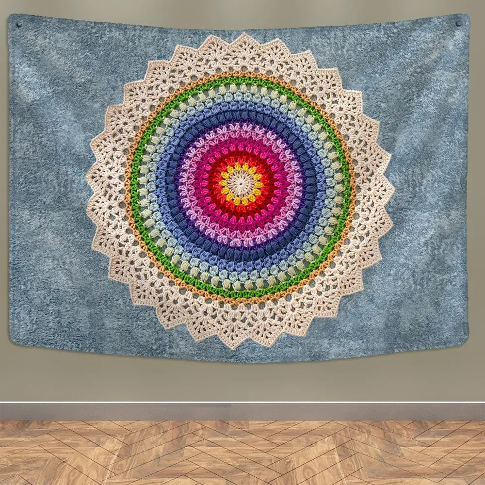 Colorful Mandala Wall Tapestry Large Size Options