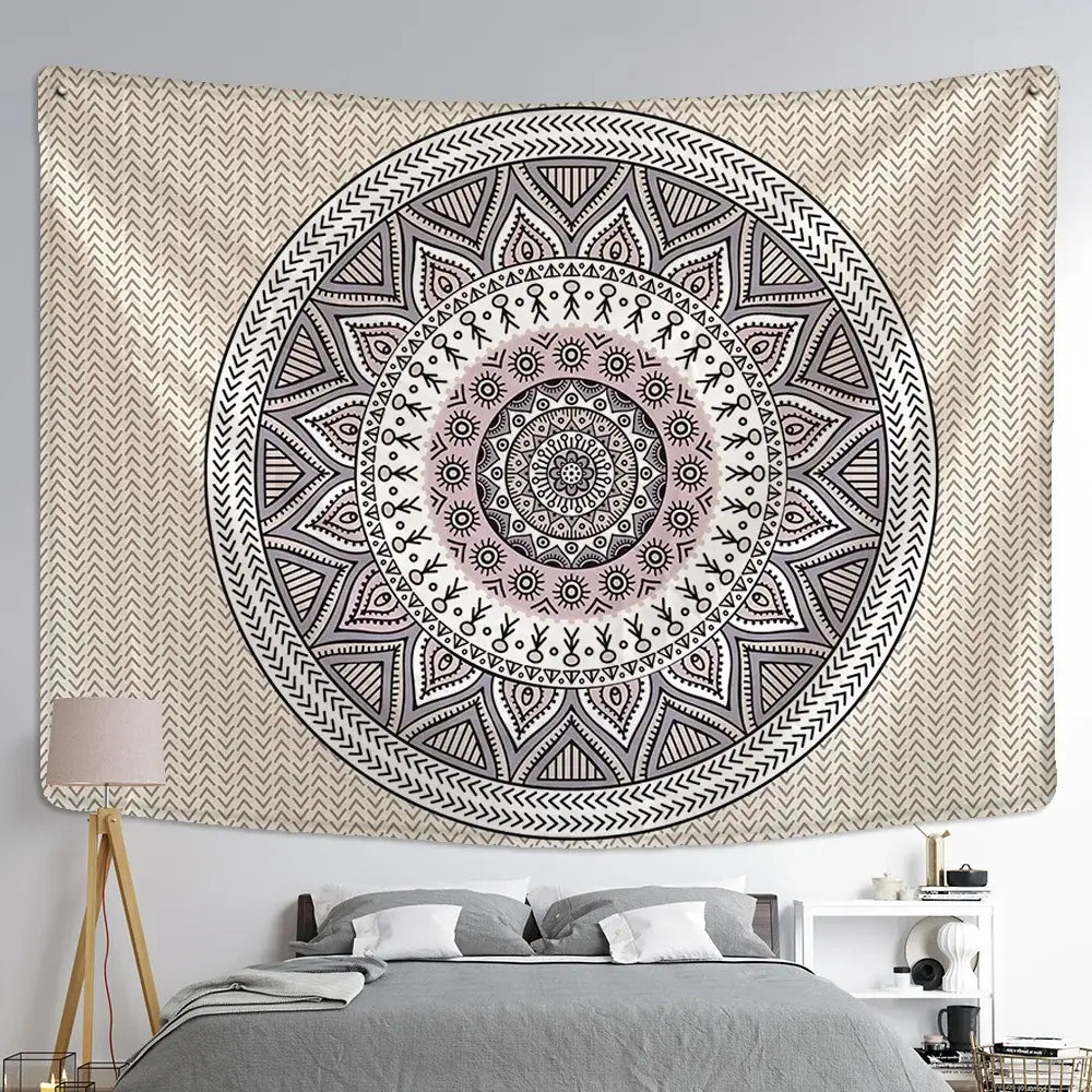 Colorful Mandala Wall Tapestry Large Size Options
