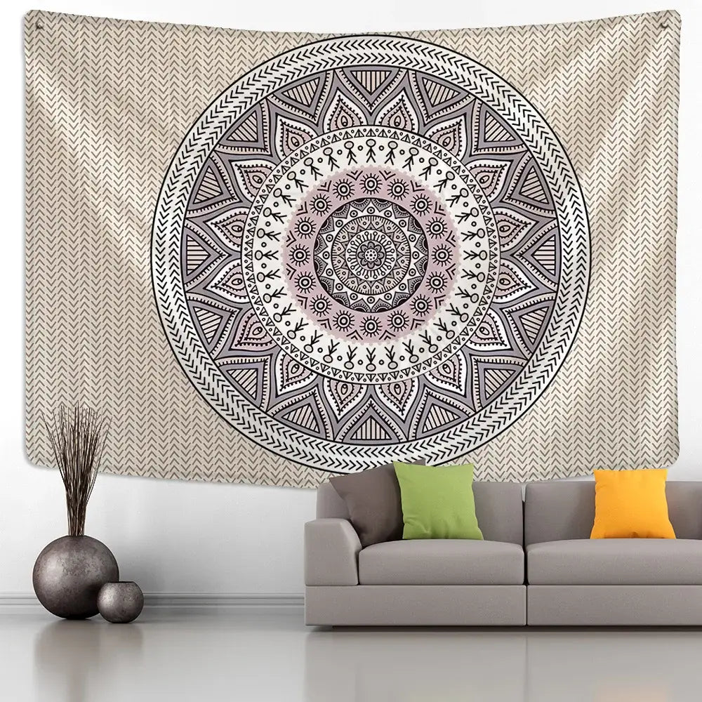 Colorful Mandala Wall Tapestry Large Size Options
