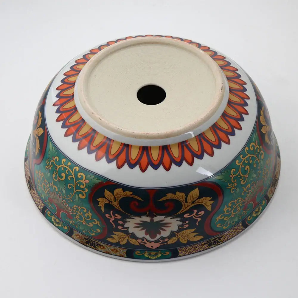 Floral Ceramic Bathroom Sink