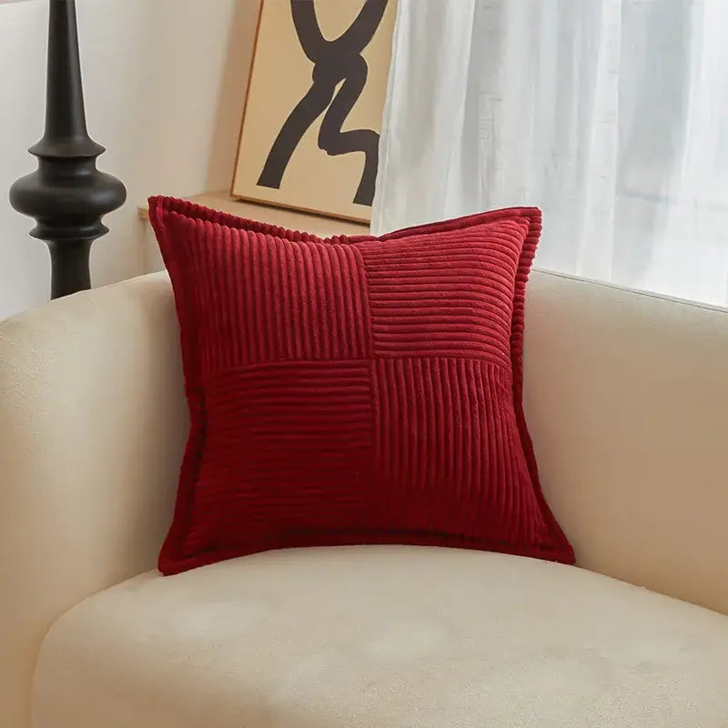 Cream Striped Pillow Covers