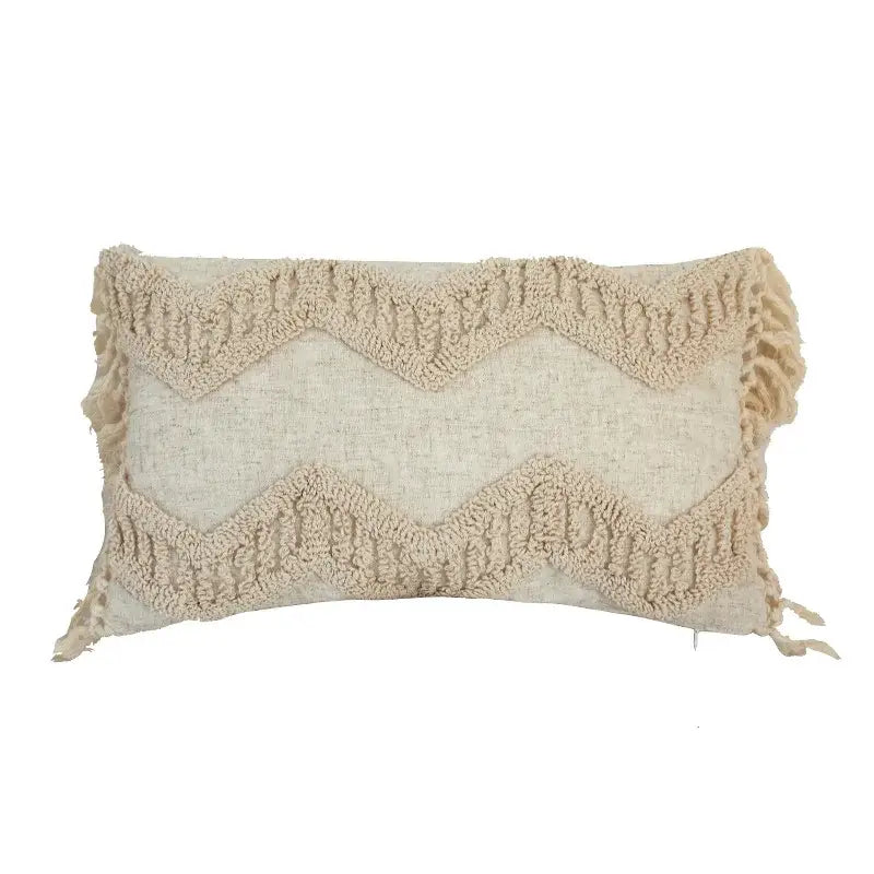 Cream Tufted Cotton Cushion