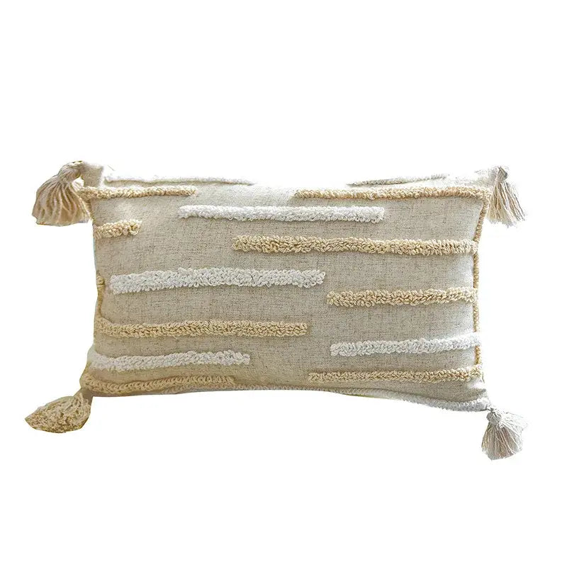 Cream Tufted Cotton Cushion