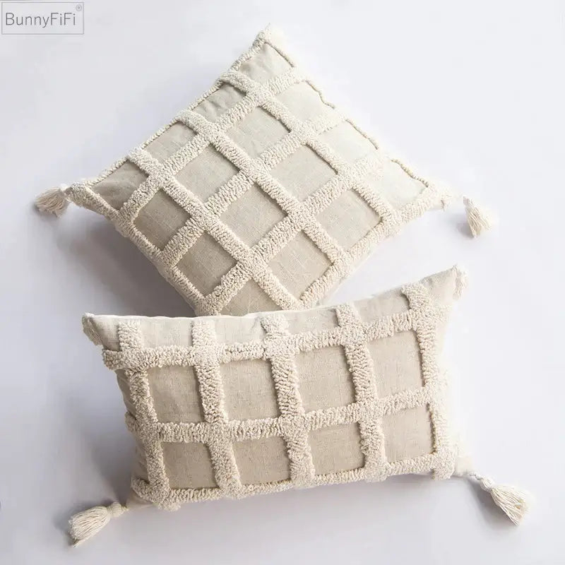 Cream Diamond Cushion Cover