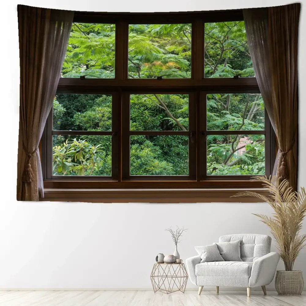 Wall Tapestry Boho Jungle Scenery Bedroom Art