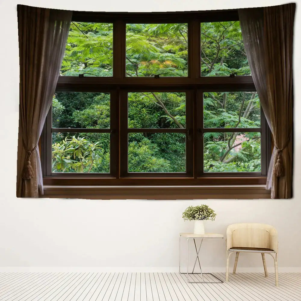 Wall Tapestry Boho Jungle Scenery Bedroom Art