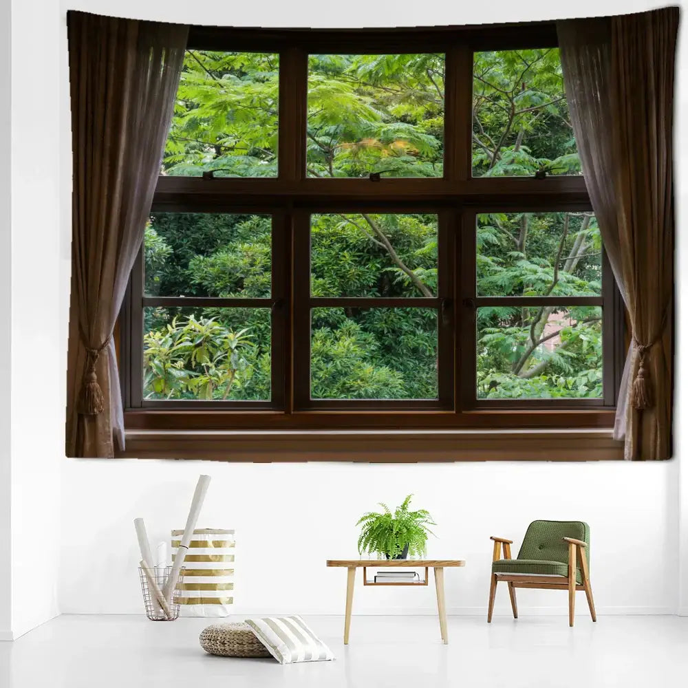 Wall Tapestry Boho Jungle Scenery Bedroom Art
