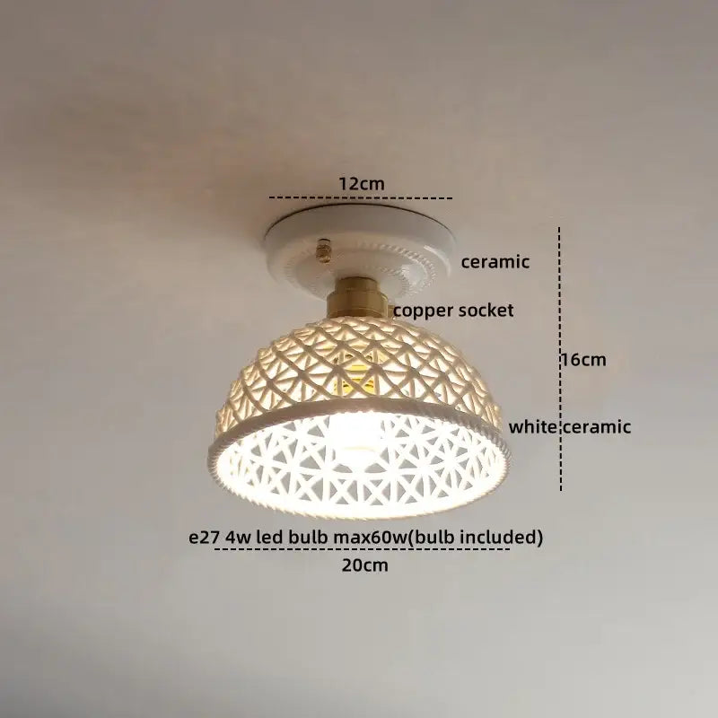 Boho Rattan Ceiling Light