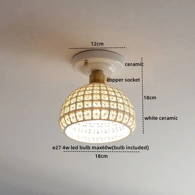 Boho Rattan Ceiling Light