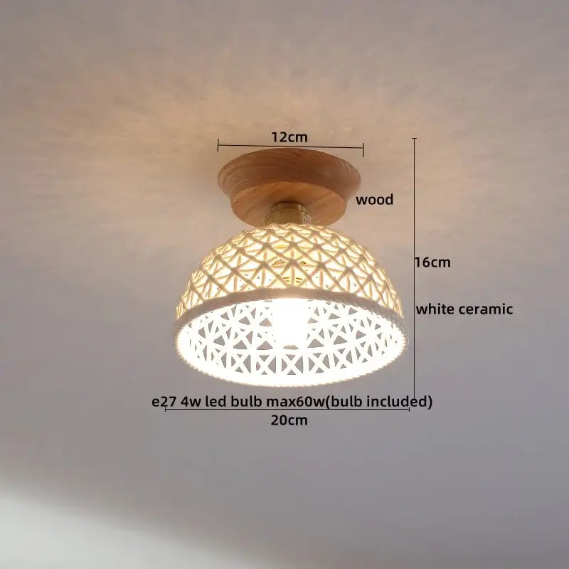 Boho Rattan Ceiling Light