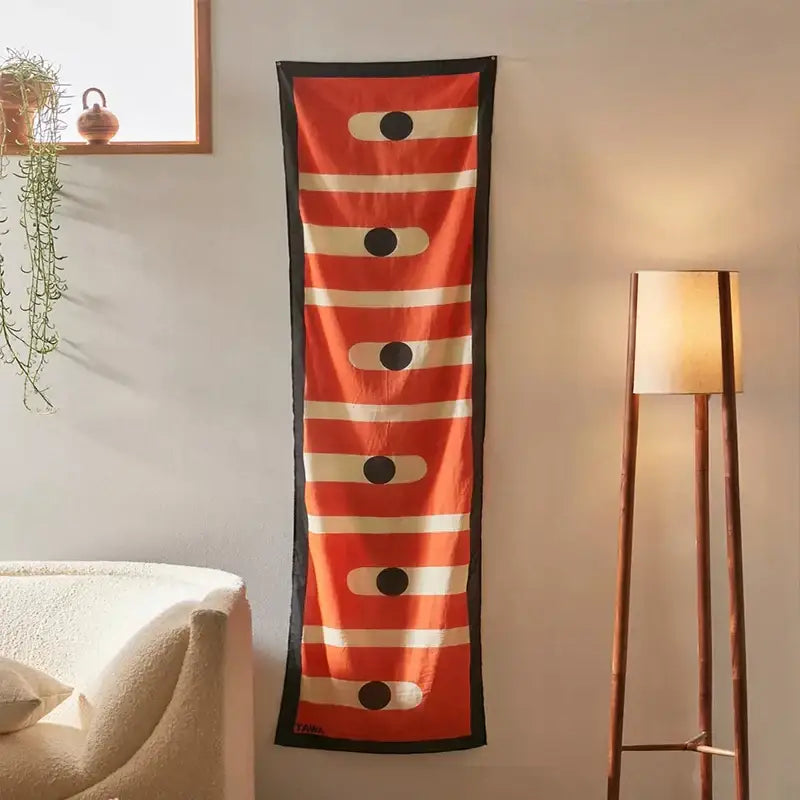 Yellow Black Boho Tapestry