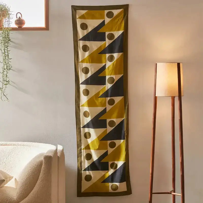 Yellow Black Boho Tapestry