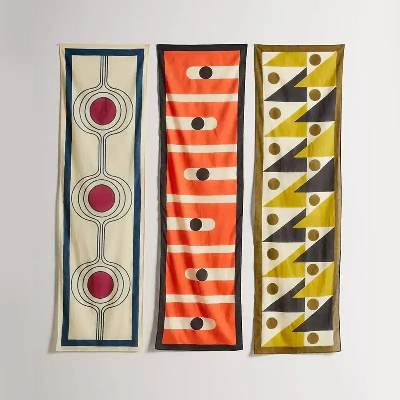 Yellow Black Boho Tapestry