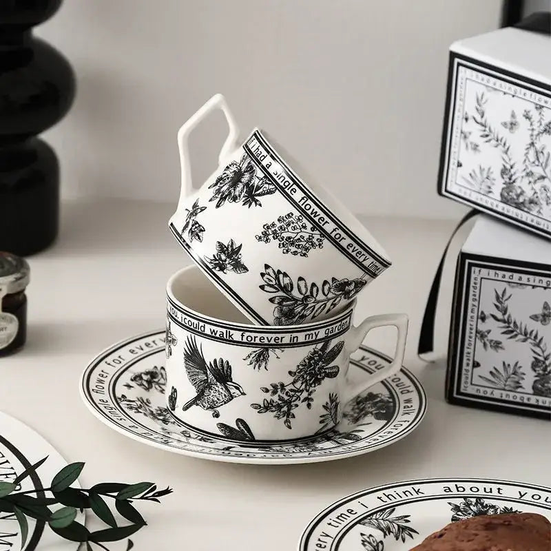 Botanical Ceramic Cup Set