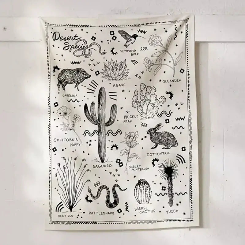 Beige Botanical Wall Hanging
