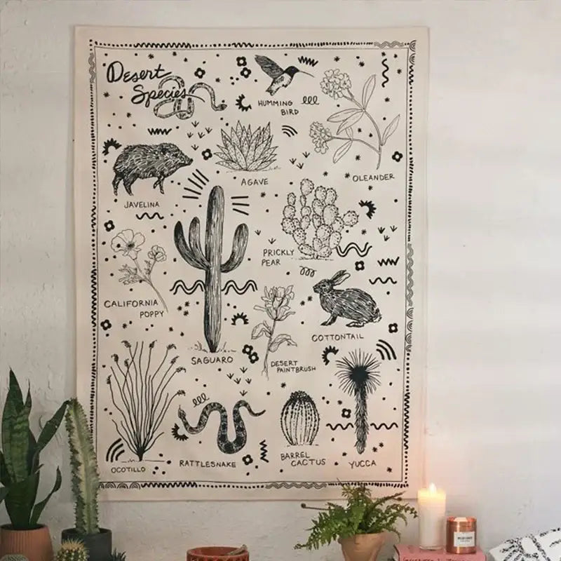 Beige Botanical Wall Hanging