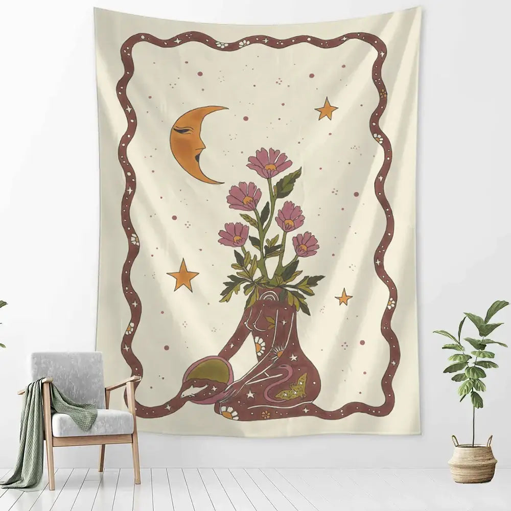 Botanical Tarot Tapestry Art