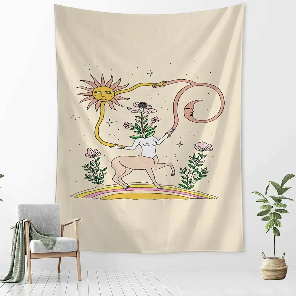 Botanical Tarot Tapestry Art