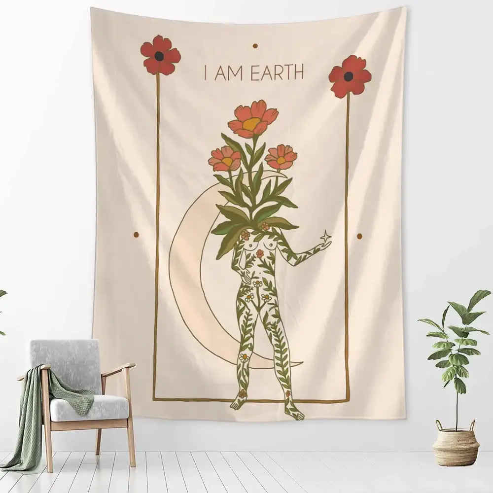 Botanical Tarot Tapestry Art