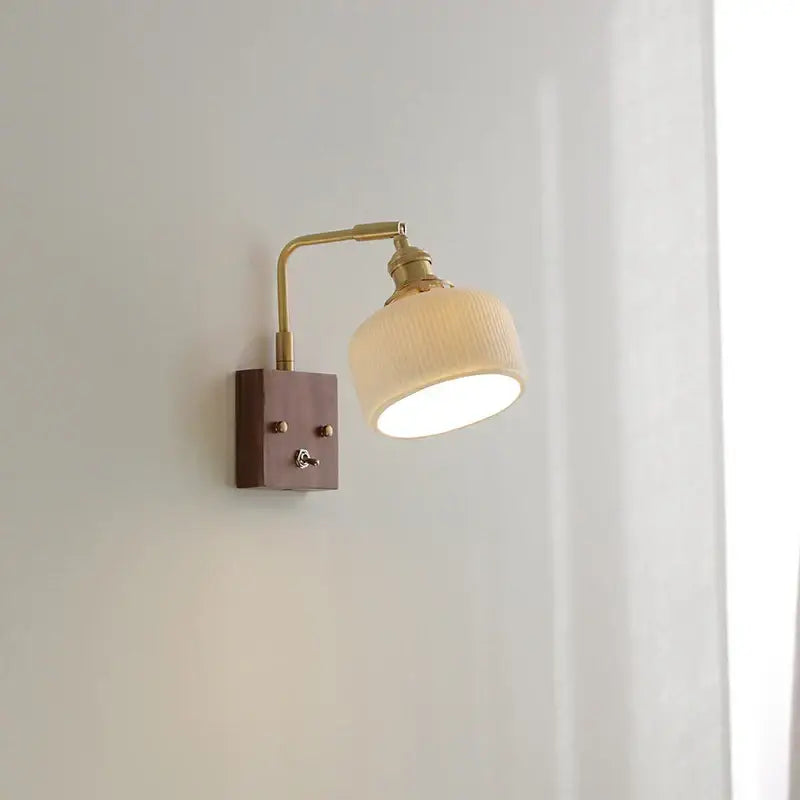 Brass Ceramic Dimmable Wall Sconce
